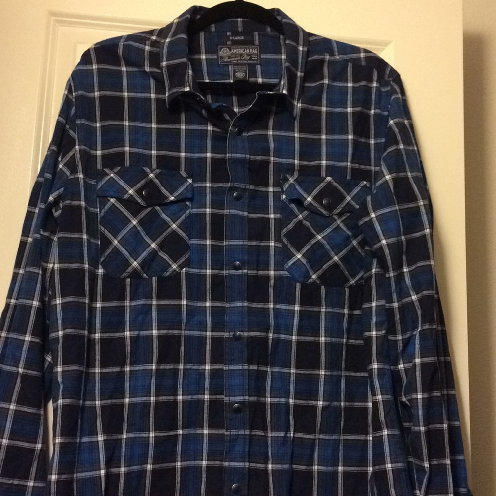 American Rag snap button down